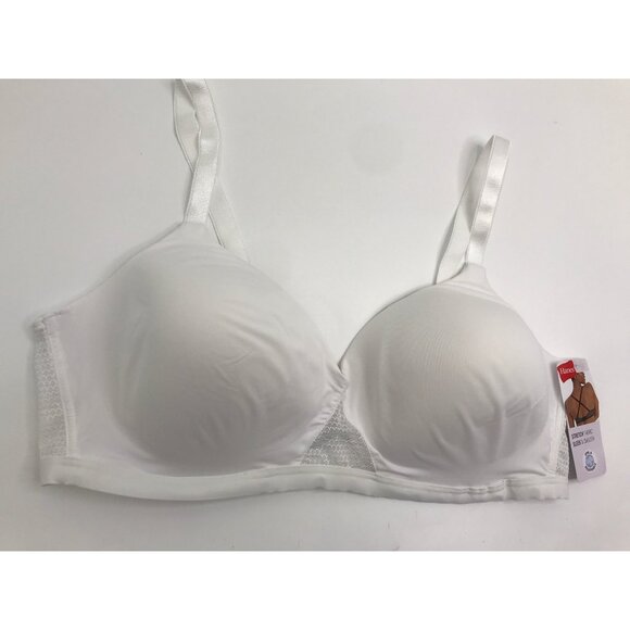 Hanes Light Wireless T-Shirt Bra Comfort White XL NEW - Picture 3 of 7